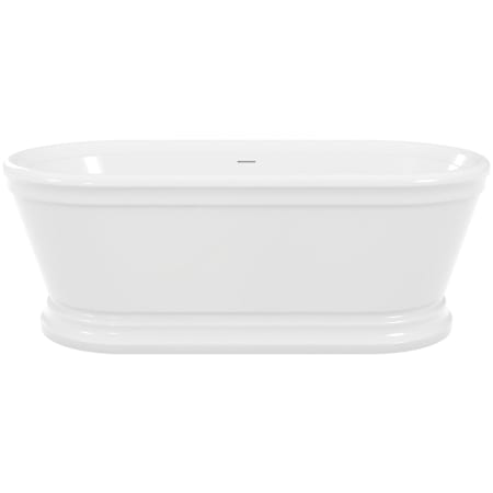 DreamLine Abbey 67" Free Standing Acrylic Soaking Tub with Center Drain and Overflow White