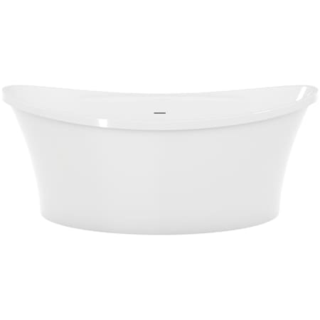 DreamLine Continuum 66" Free Standing Acrylic Soaking Tub with Rear Drain and Overflow White