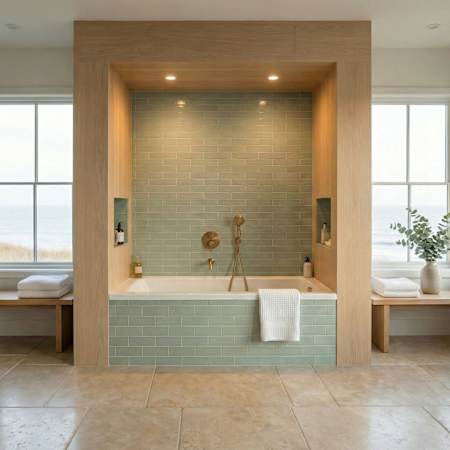 DreamLine Prism 60" Drop In Acrylic Soaking Tub with Rear Drain White
