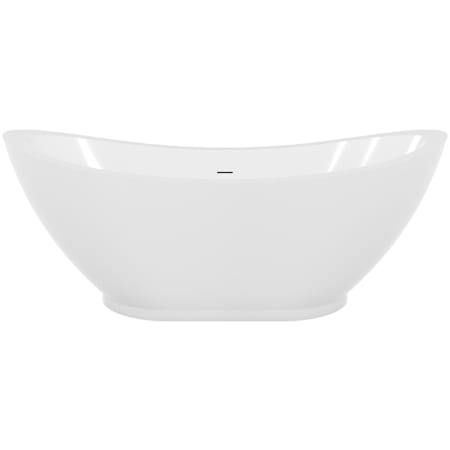 DreamLine Prospero 69" Free Standing Acrylic Soaking Tub with Center Drain and Overflow White