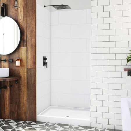 DreamLine DreamStone 84" High x 42" Wide Alcove Shower Module with Shower Wall and Base White