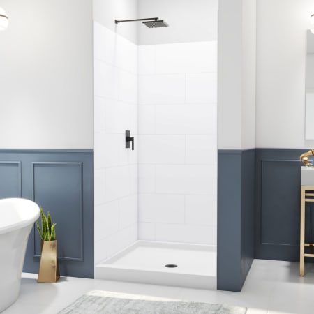 DreamLine DreamStone 84" High x 42" Wide Alcove Shower Module with Shower Wall and Base White