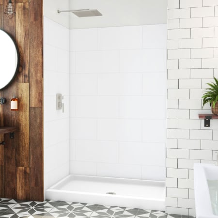 DreamLine DreamStone 84" High x 54" Wide Alcove Shower Module with Shower Wall and Base White