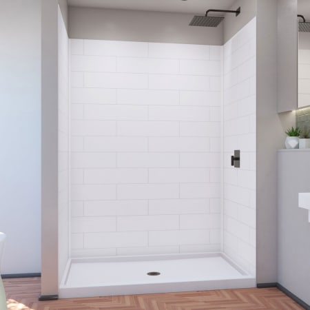 DreamLine DreamStone 84" High x 60" Wide Alcove Shower Module with Shower Wall and Base White