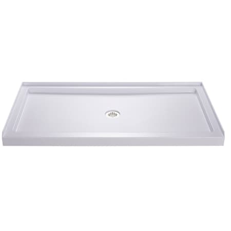 DreamLine SlimLine 30" x 60" Shower Base with Single Threshold and Center Drain White