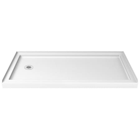 DreamLine SlimLine 30" x 60" Shower Base with Single Threshold and Left-Side Drain White