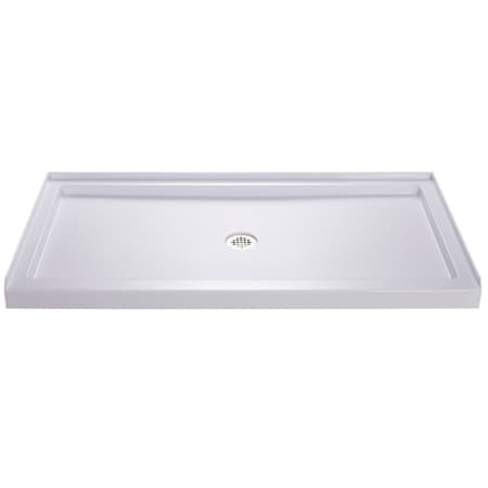 DreamLine SlimLine 32" x 60" Shower Base with Single Threshold and 3-1/4" Center Drain White