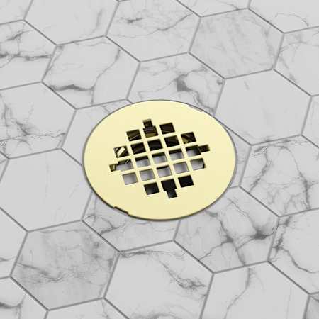 DreamLine SlimLine 2" Round Shower Drain Brushed Brass