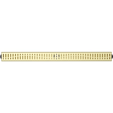 DreamLine Enigma 36" Linear Grate Shower Drain Brushed Brass