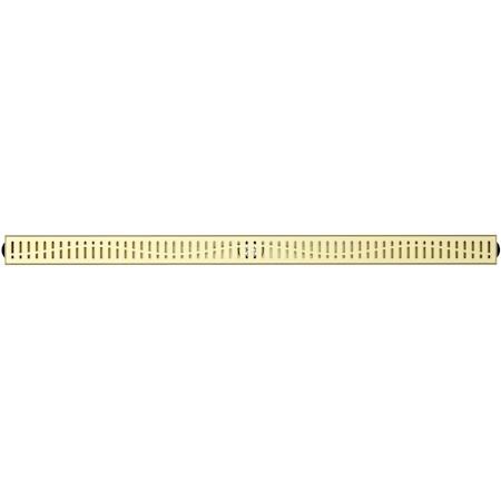 DreamLine Enigma 48" Linear Grate Shower Drain Brushed Brass