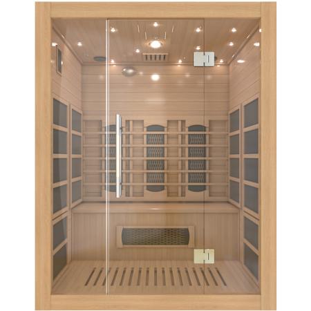 DreamLine Everyday Spa Three-Person Infrared Indoor Sauna Hemlock
