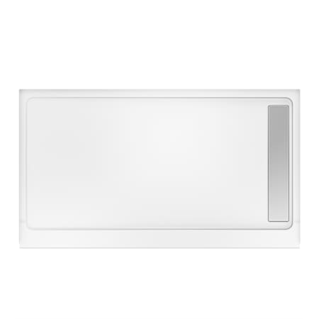 DreamLine Crest 59-1/2" x 31-3/4" Rectangular Shower Base with Single Threshold and Right Drain White