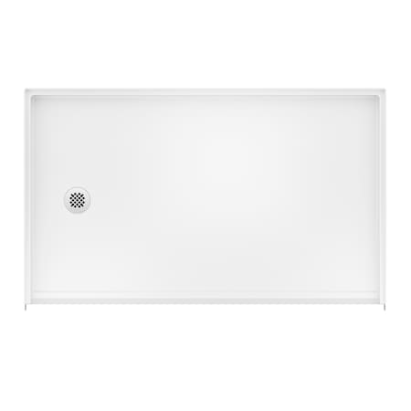 DreamLine Crest 60" x 37" Rectangular Shower Base with Single Threshold and Left Drain White