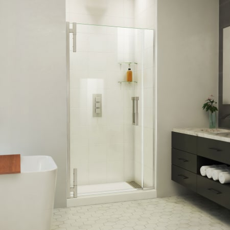 DreamLine Ascend 38-1/2" - 39-1/2" W x 72" H Frameless Pivot Shower Door Brushed Nickel