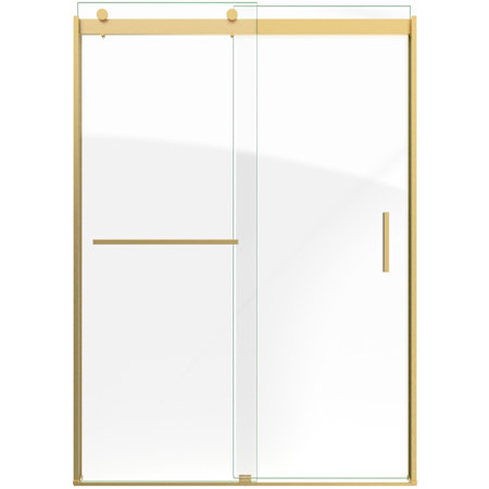 DreamLine Sapphire-V 76" High x 54" Wide Bypass Semi Frameless Shower Door with Clear Glass Brushed Gold