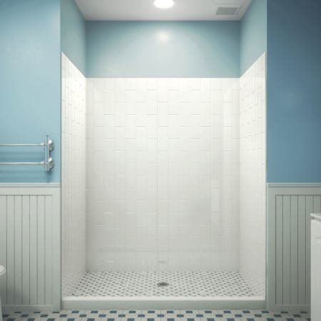 DreamLine QWALL-VS 56 - 60" W x 41" D x 76" H Acrylic Backwall Shower Kit White