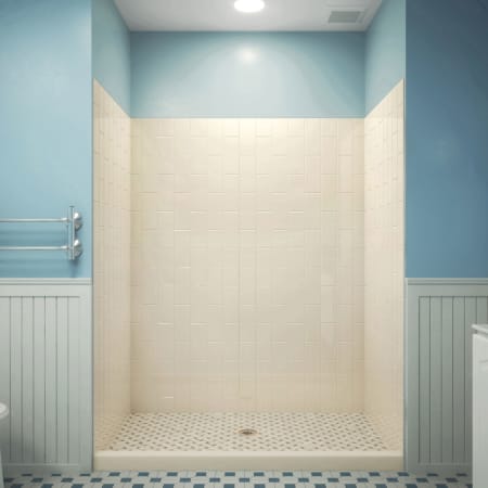 DreamLine QWALL-VS 56 - 60" W x 41" D x 76" H Acrylic Backwall Shower Kit Biscuit