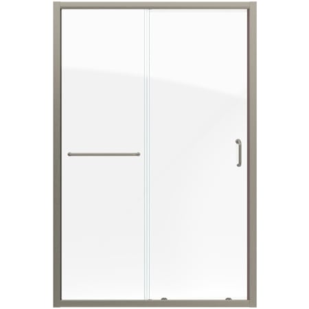 DreamLine Infinity-Z 72" High x 44" Wide Sliding Semi Frameless Shower Door with Clear Glass Brushed Nickel