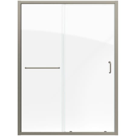 DreamLine Infinity-Z 72" High x 50" Wide Sliding Semi Frameless Shower Door with Clear Glass Brushed Nickel
