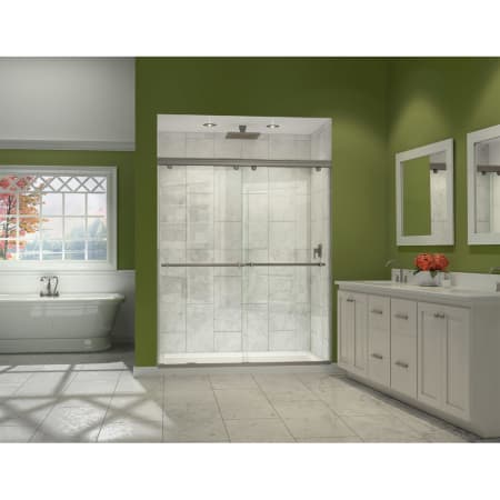 Dreamline-SHDR-1360728-Brushed Nickel Wide Application Shot