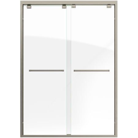 DreamLine Encore 58" High x 60" Wide Bypass Semi Frameless Tub Door with Clear Glass Brushed Nickel