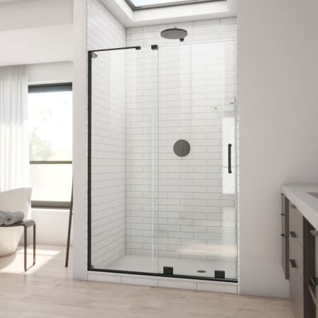 DreamLine Mirage-X 72" High x 48" Wide Sliding Frameless Shower Door with Clear Glass Matte Black