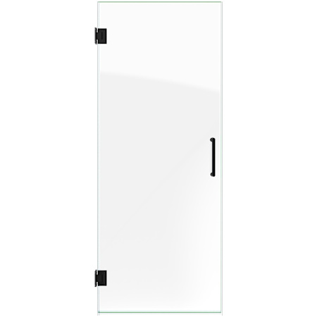 DreamLine Unidoor 72" High x 29" Wide Hinged Frameless Shower Door with Clear Glass Matte Black
