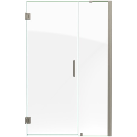 DreamLine Unidoor-LS 72" High x 47" Wide Hinged Frameless Shower Door with Clear Glass Brushed Nickel