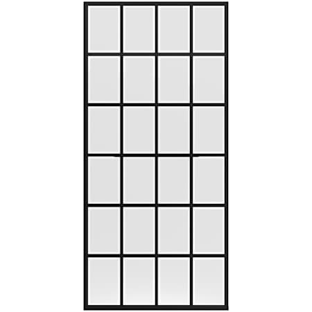 DreamLine French Linea 72" High x 34" Wide Shower Screen Frameless Shower Door with Frosted Glass French Black