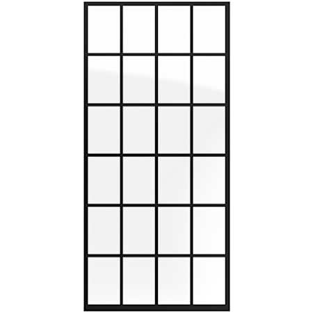 DreamLine French Linea 72" High x 34" Wide Shower Screen Frameless Shower Door with Pattern Glass Matte Black