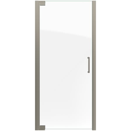 DreamLine Elegance 72" High x 36" Wide Pivot Frameless Shower Door with Clear Glass Brushed Nickel