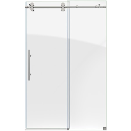 DreamLine Enigma-XO 44-48" W x 76" H Fully Frameless Sliding Shower Door Brushed Stainless Steel