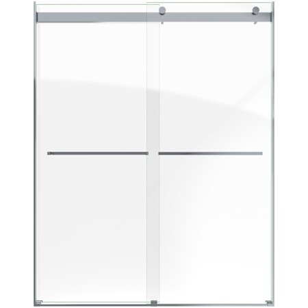 DreamLine Essence 76" High x 60" Wide Bypass Frameless Shower Door with Clear Glass Chrome