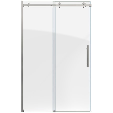 DreamLine Enigma Air 76" High x 48" Wide Sliding Frameless Shower Door with Clear Glass Brushed Stainless Steel