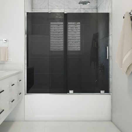 DreamLine Mirage-X 56 - 60" W x 58" H Frameless Sliding Tub Door Chrome