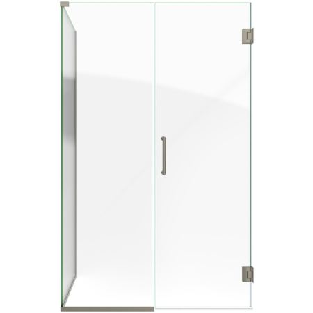 DreamLine Unidoor Plus 72" High x 46" Wide x 34-3/8" Deep Hinged Frameless Shower Enclosure with Clear Glass Brushed Nickel