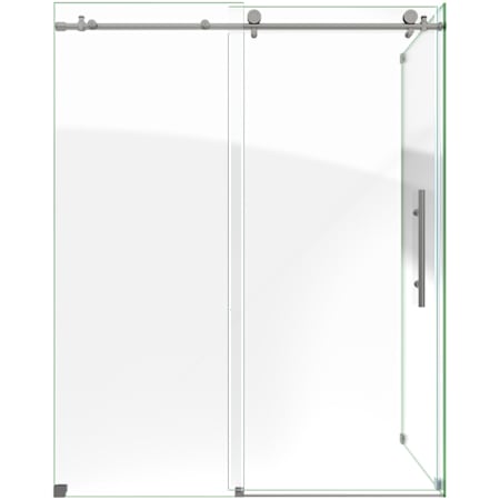 DreamLine Enigma-X 32 1/2" D x 60 3/8" W x 76" H Fully Frameless Sliding Shower Enclosure Brushed Stainless Steel