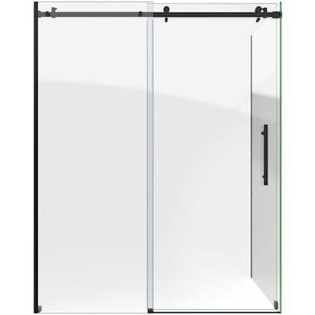 DreamLine Enigma Air 34-3/4" D x 60-3/8" W x 76" H Frameless Sliding Shower Enclosure Brushed Stainless Steel