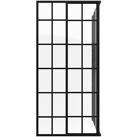 DreamLine French Corner 72" High x 34-1/2" Wide x 34-1/2" Deep Sliding Framed Shower Enclosure with Clear Glass Matte Black