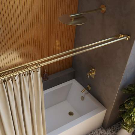 DreamLine DreamLine Linea 2-15/16 in. x. 60 in. Double Straight Shower Rod Brushed Brass
