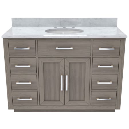 DreamLine Dexterity 48" Free Standing Single Basin Vanity Set with Cabinet and Marble Vanity Top Gray Oak