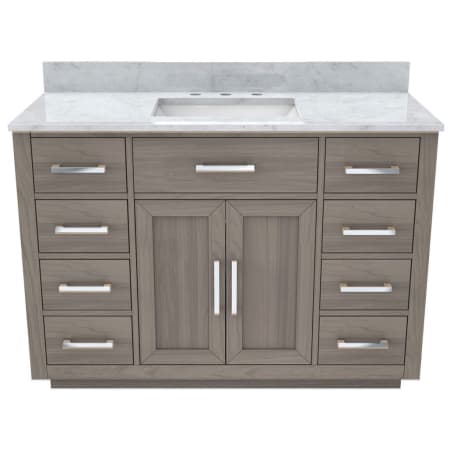 DreamLine Dexterity 48" Free Standing Single Basin Vanity Set with Cabinet and Marble Vanity Top Gray Oak