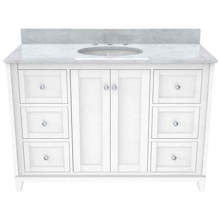 DreamLine Formosa 48" Free Standing Single Basin Vanity Set with Cabinet and Marble Vanity Top White