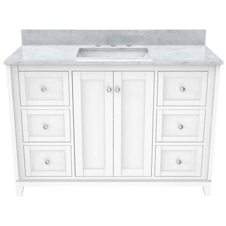 DreamLine Formosa 48" Free Standing Single Basin Vanity Set with Cabinet and Marble Vanity Top White