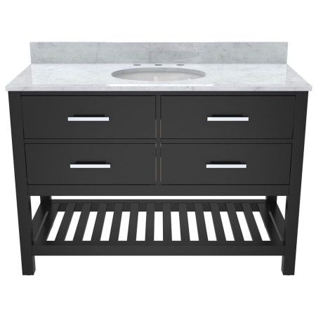 DreamLine Valencia 48" Free Standing Single Basin Vanity Set with Cabinet and Marble Vanity Top Black