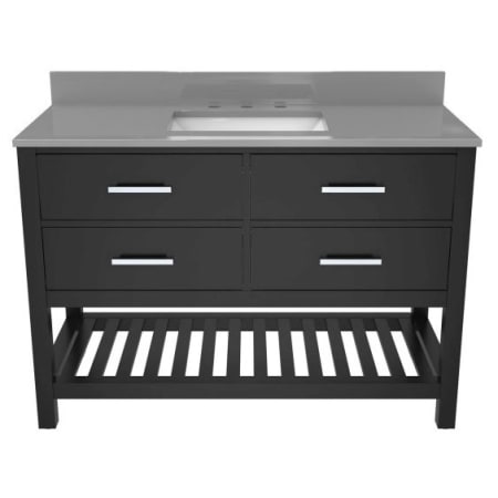 DreamLine Valencia 48" Free Standing Single Basin Vanity Set with Cabinet and Quartz Vanity Top Black