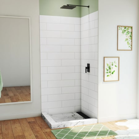 DreamLine DreamStone 84" High x 36" Wide Acrylic Corner Shower Wall Kit White