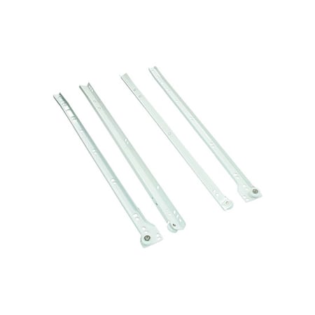 DTC L Series 22 Inch 3/4 Extension Euro Slide Drawer System with 55 Pound Weight Capacity - Pair Nickel