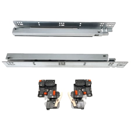 DTC SS20 Series 12 Inch Full Extension Concealed Drawer System with 85 Pound Weight Capacity and Soft Close - Pair Nickel