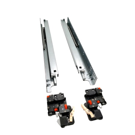 DTC SS20 Series 15 Inch Full Extension Concealed Drawer System with 85 Pound Weight Capacity and Soft Close - Pair Nickel